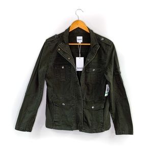 Kenzie Jeans Green Utility Jacket with Pockets